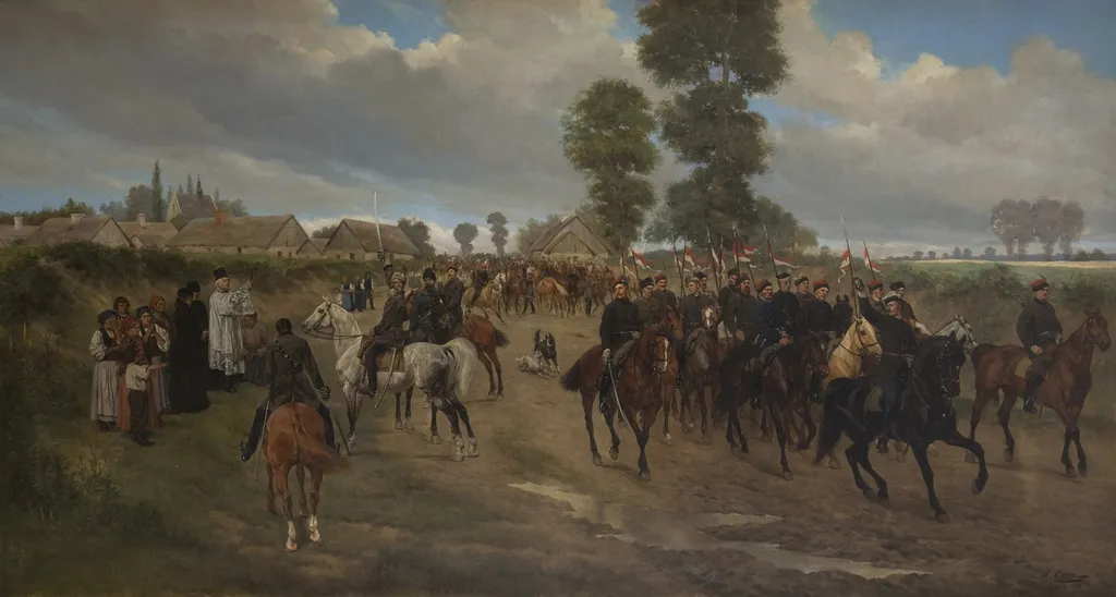 Insurgents of 1863, by Jan Rosen, oil, 1890