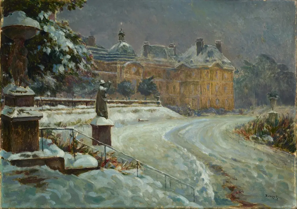 Luxembourg Palace in Snow, by Jan Rubczak