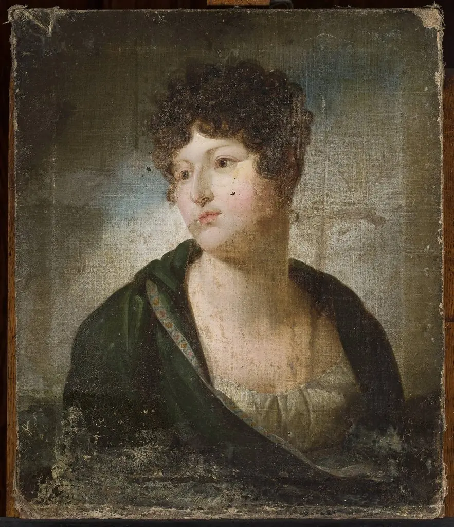 Portrait of Wiktoria née Potocka 1.v. Choiseul Gouffier 2.v. wife of general Bakhmatiev, by Jan Rustem
