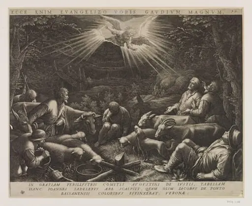 The Angel Appearing to the Shepherds, by Jan Sadeler
