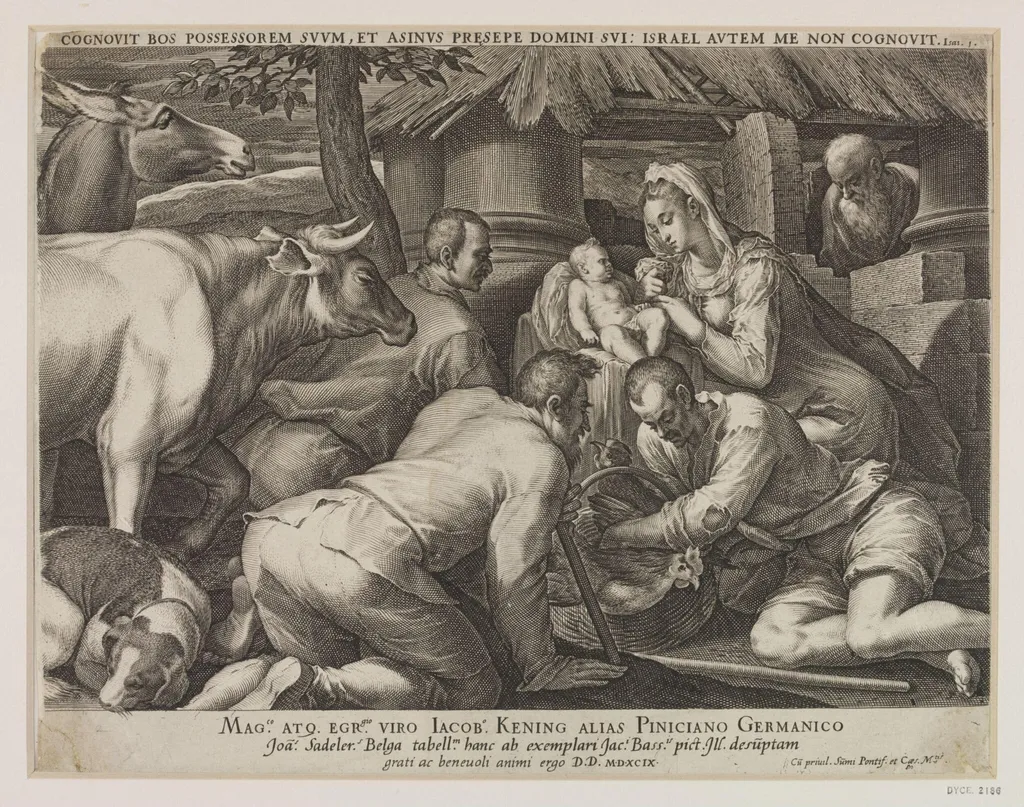 The Nativity and the Adoration of the Shepherds, by Jan Sadeler, 1550