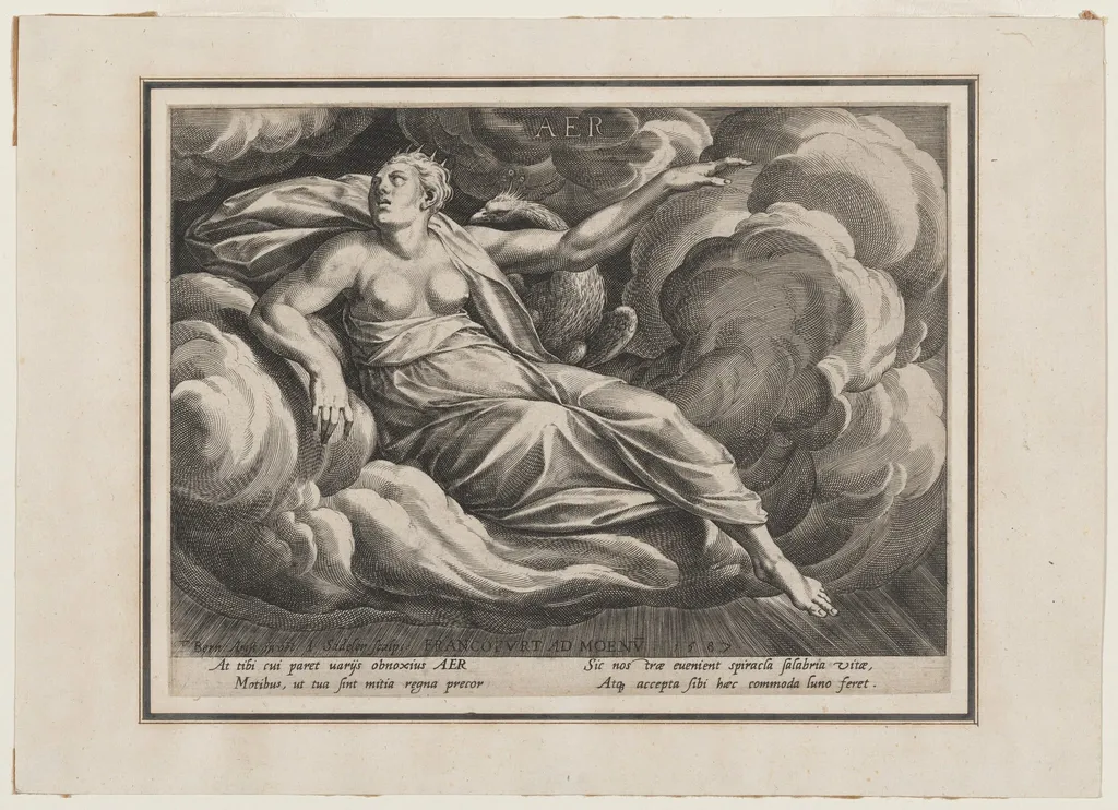 Air, by Jan Sadeler I, ink, 1587