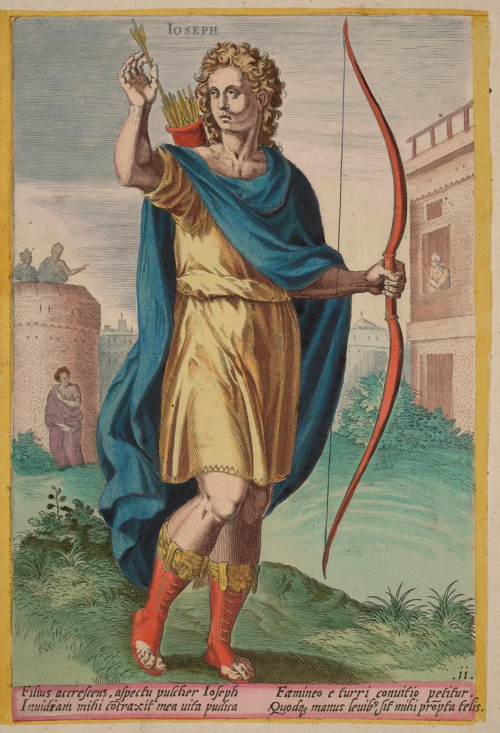 Benjamin, by Jan Sadeler I, ink, 1585