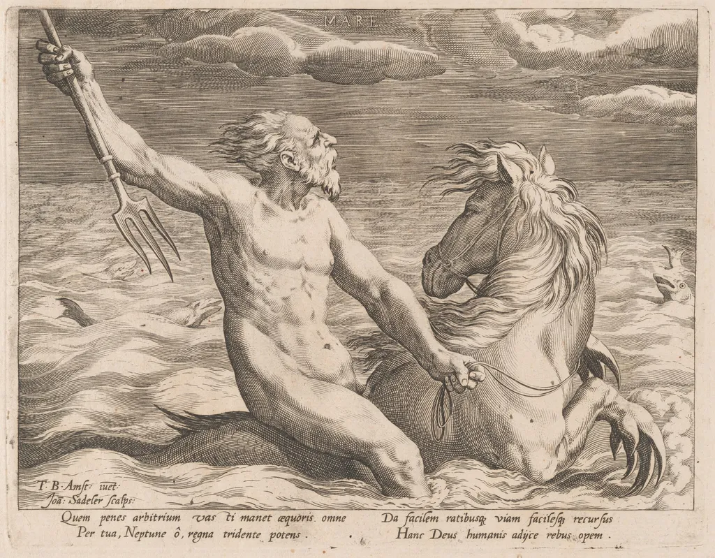 Mare (The Sea), by Jan Sadeler I, ink, 1587