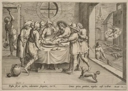 Preparation for the Passover, by Jan Sadeler I