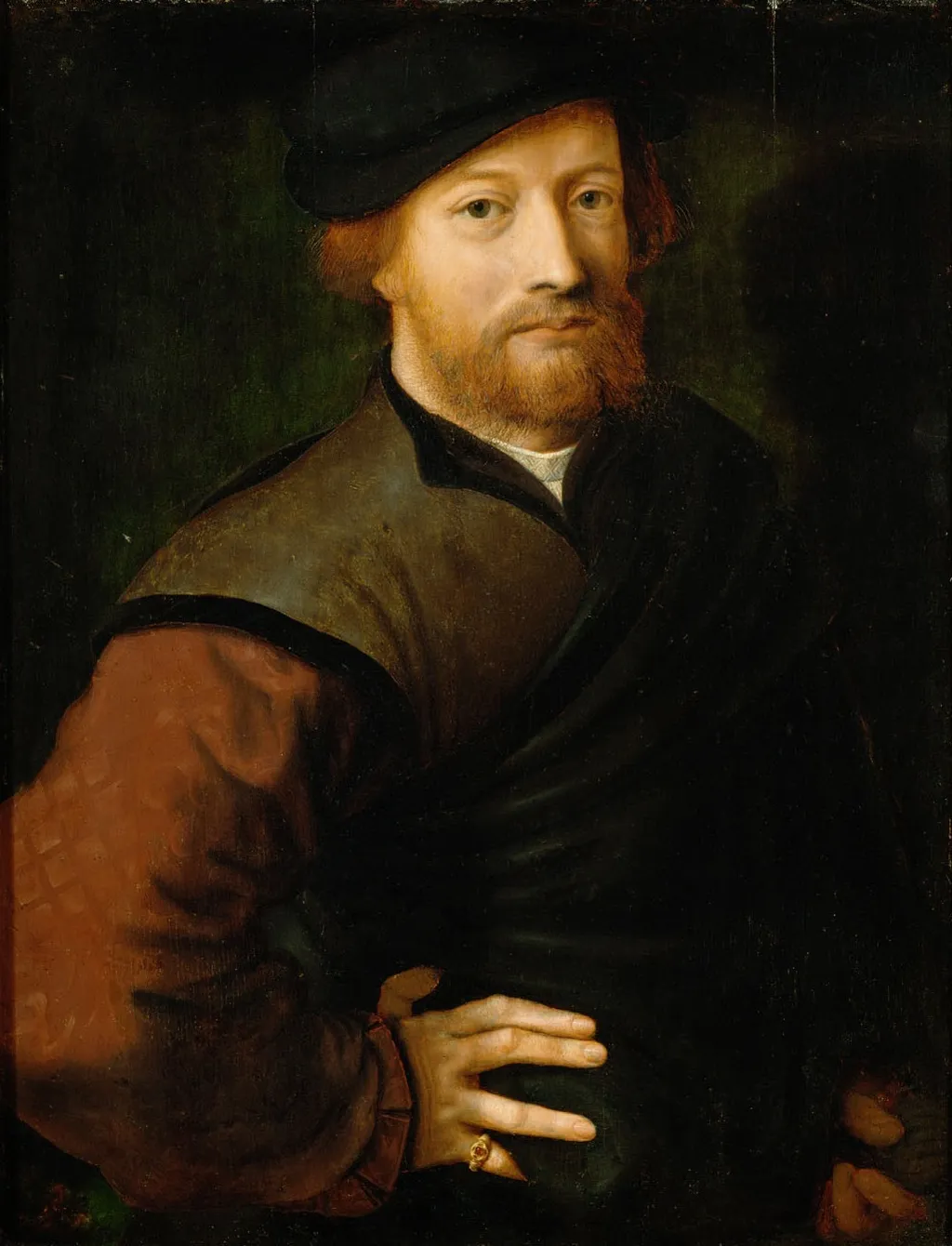 Male portrait, by Jan Sanders van Hemessen, oil, 1555