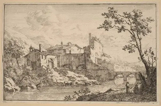 Houses at the Side of a River, by Jan Smees