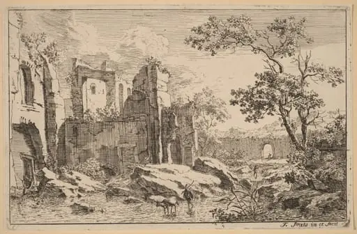 Man and Ox in a River, by Jan Smees
