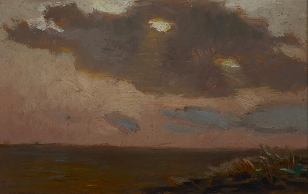 After Sunset, by Jan Stanisławski, oil, 1906