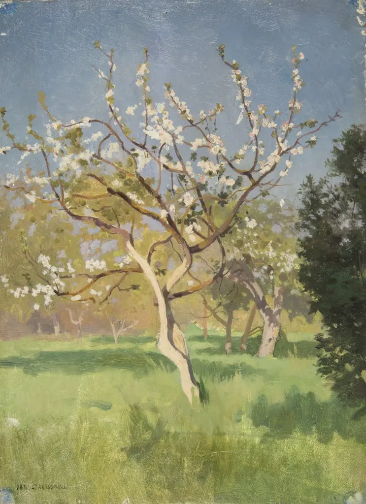Apple-Tree in Blossom, by Jan Stanisławski