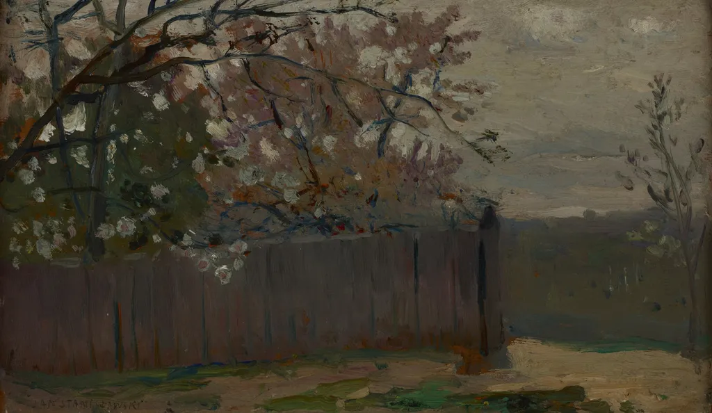Early Spring at Ville d`Avray, by Jan Stanisławski, oil, 1898