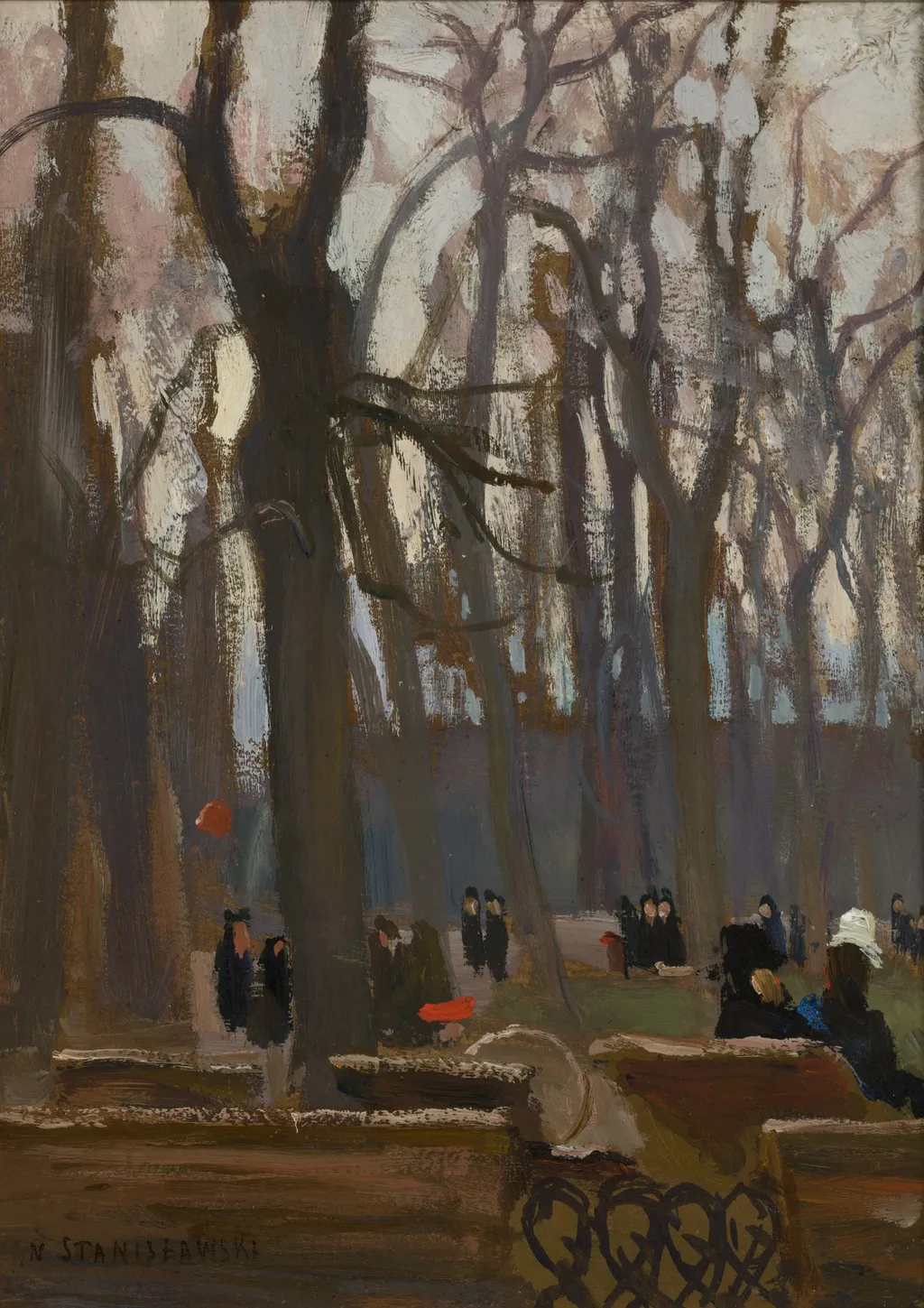 Fragment of the Planty Park, by Jan Stanisławski, unspecified, 1905