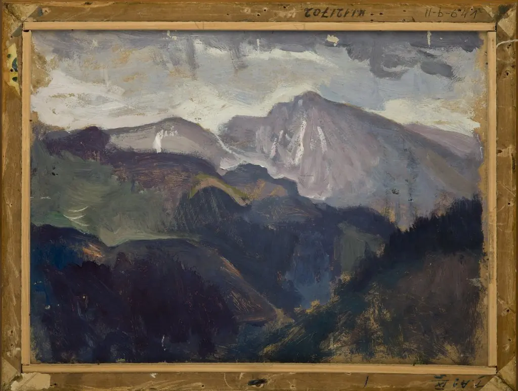 Landscape from the Tatra Mountains – two-sided painting, by Jan Stanisławski