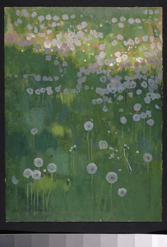 Meadow (Dandelions), by Jan Stanisławski, oil, 1893