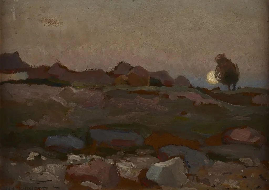 Moon over the Rocks, by Jan Stanisławski