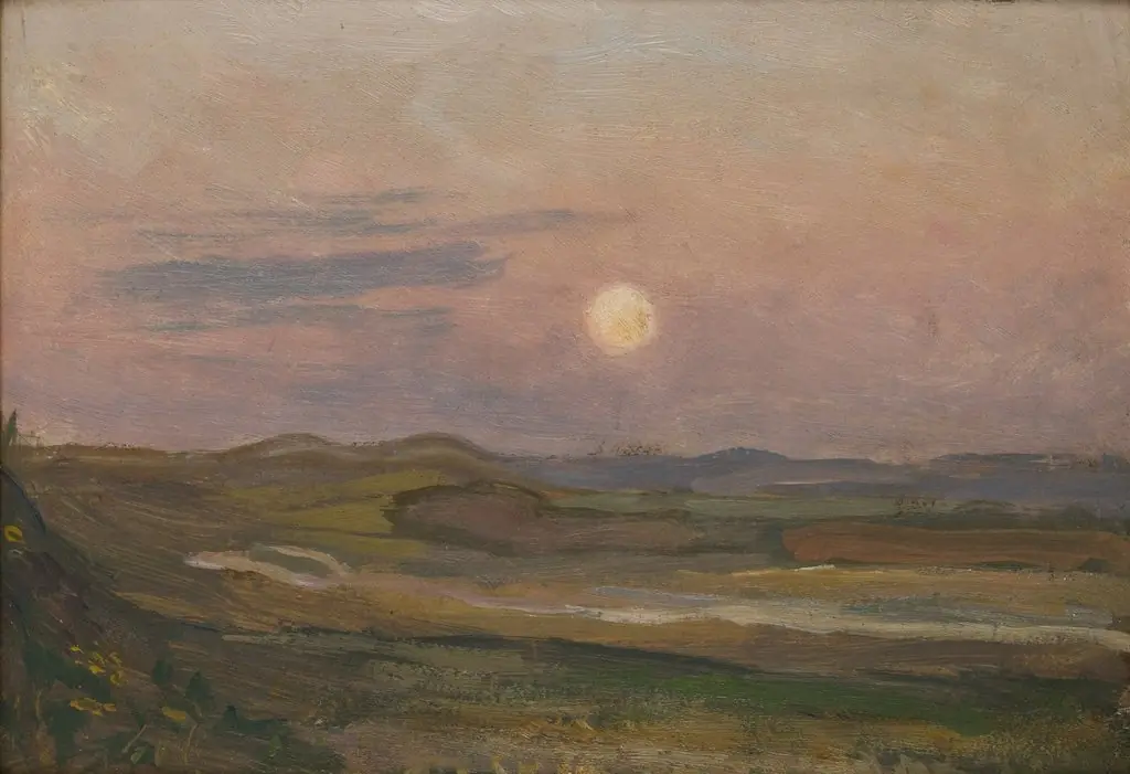 Moonrise over Krzemionki, by Jan Stanisławski