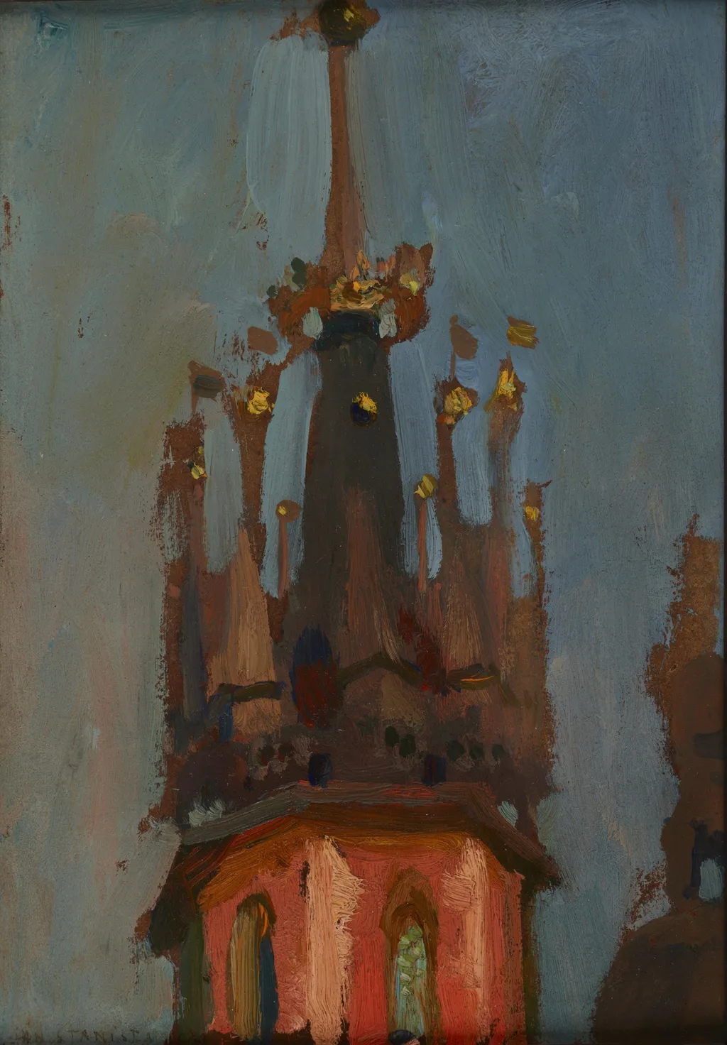 Spire of the Tower of St Mary’s Church in Krakow, by Jan Stanisławski, unspecified, 1893