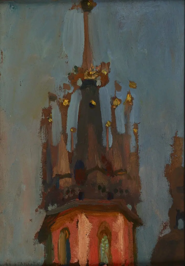 Spire of the Tower of St Mary’s Church in Krakow, by Jan Stanisławski