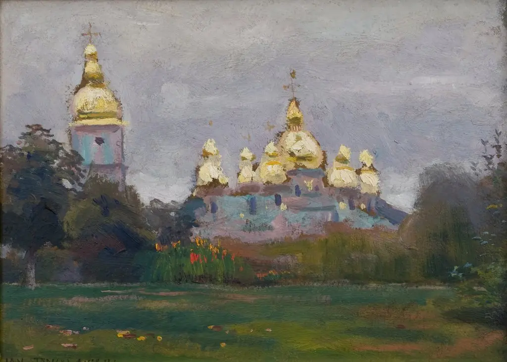 St Michael's Monastery in Kyiv, by Jan Stanisławski