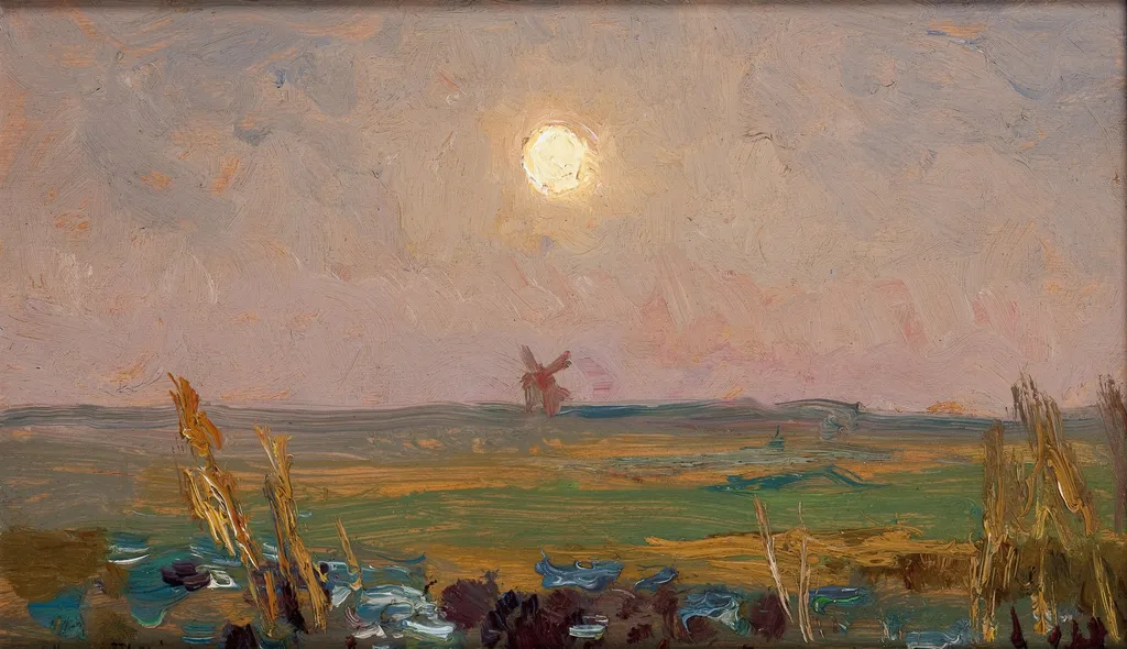 Sun, by Jan Stanisławski, oil, 1905