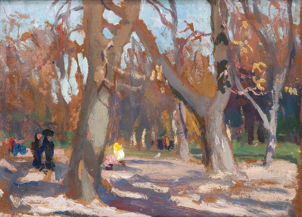 The Planty Park in Krakow, by Jan Stanisławski
