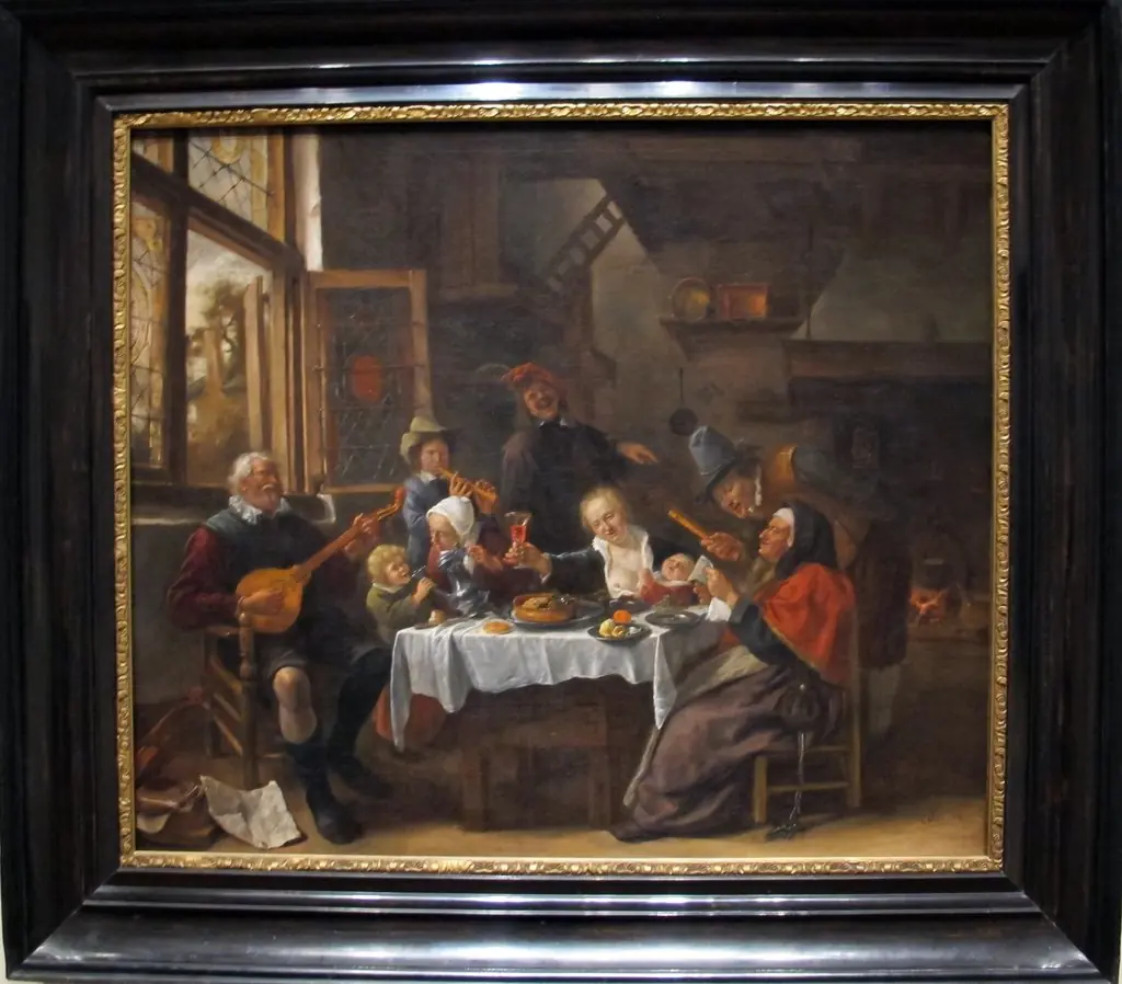 As the Old Sing, So Pipe the Young, by Jan Steen