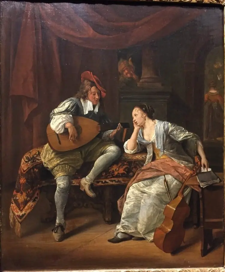 Cavalier Playing a Lute to a Lady (‘Lucelle and Ascagnes’), by Jan Steen