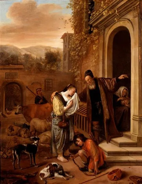 Dismissal of Hagar, by Jan Steen, oil, 1644