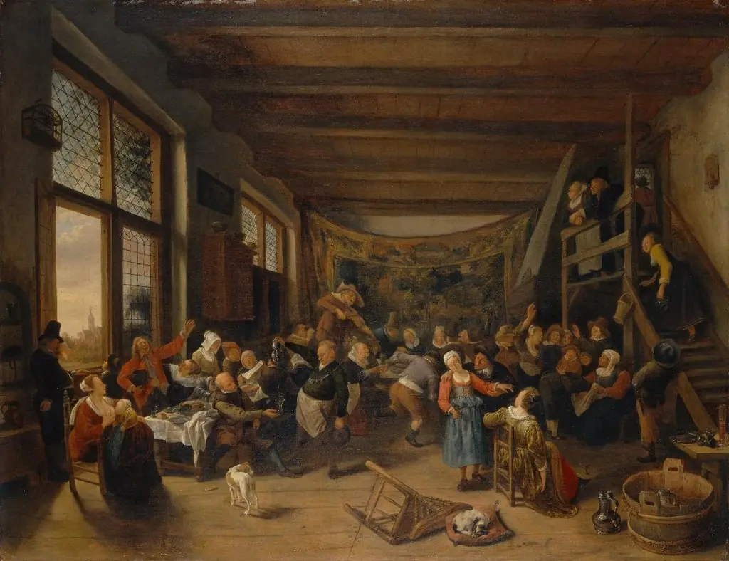 Hochzeitsfest in einer Bauernschenke, by Jan Steen