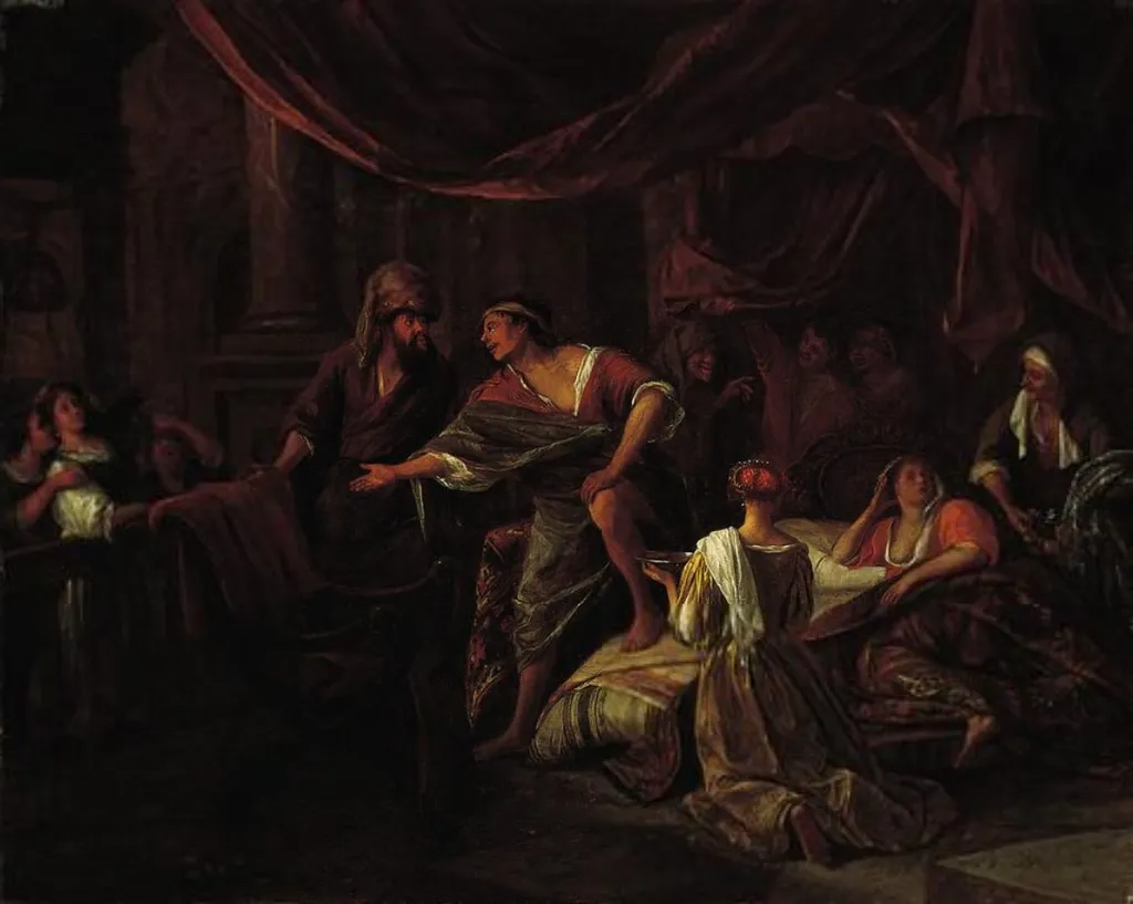 Jacob Confronting Laban, by Jan Steen, oil