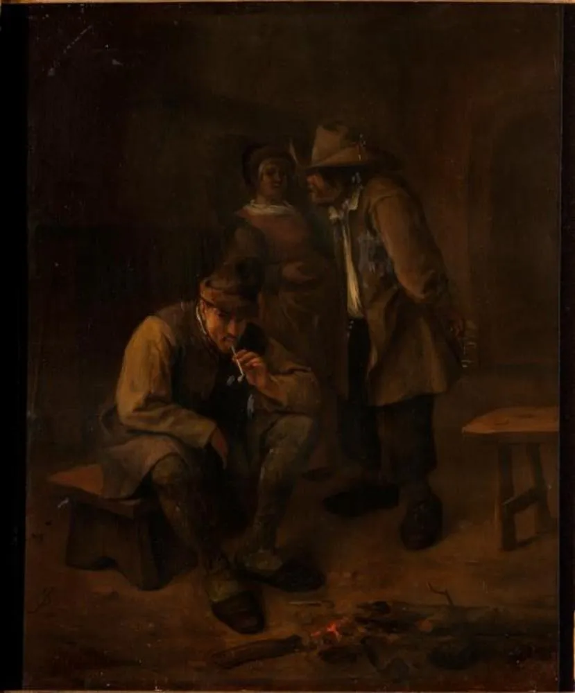 Smoker, by Jan Steen, oil, 1650