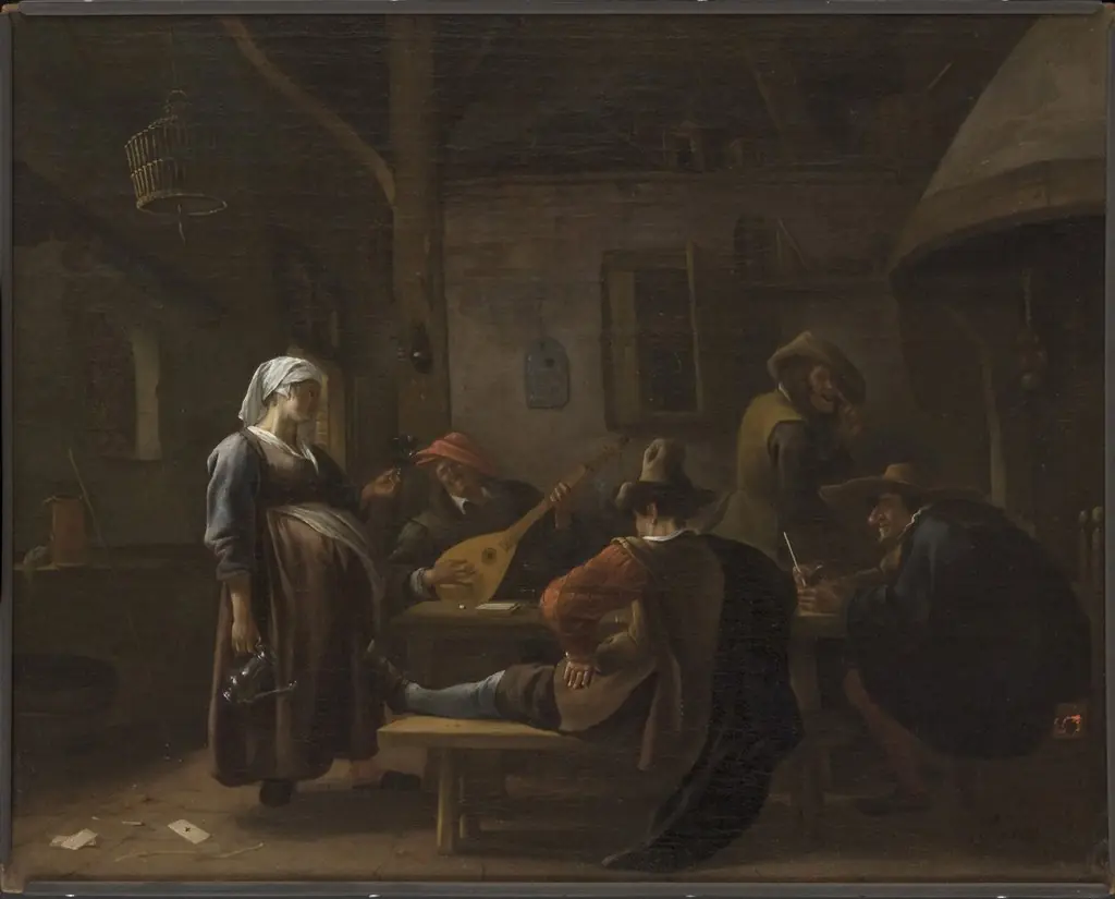Tavern Scene with a Pregnant Hostess, by Jan Steen