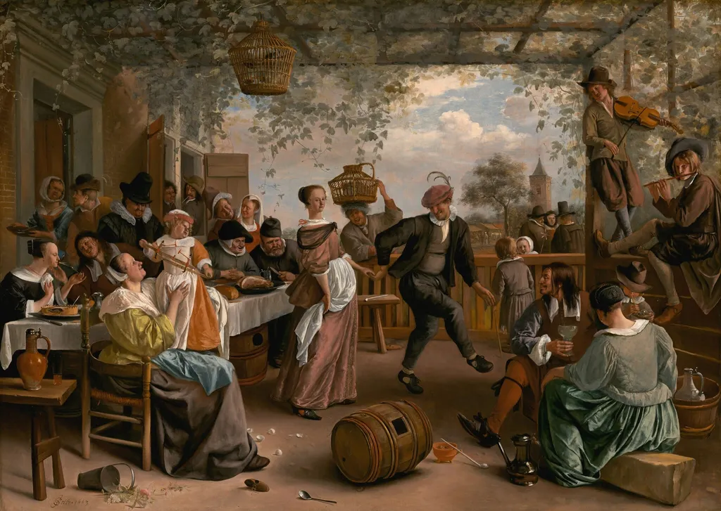 The Dancing Couple, by Jan Steen, oil, 1663
