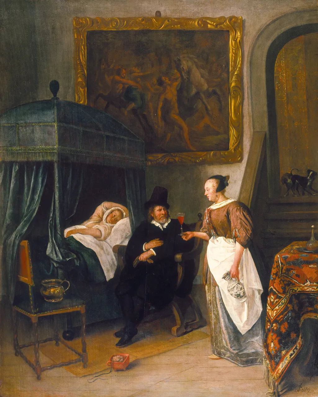 The Doctor's Visit, by Jan Steen, oil, 1660