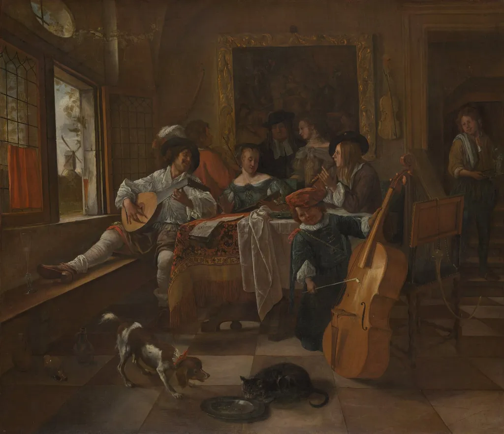 The Family Concert, by Jan Steen, oil, 1666
