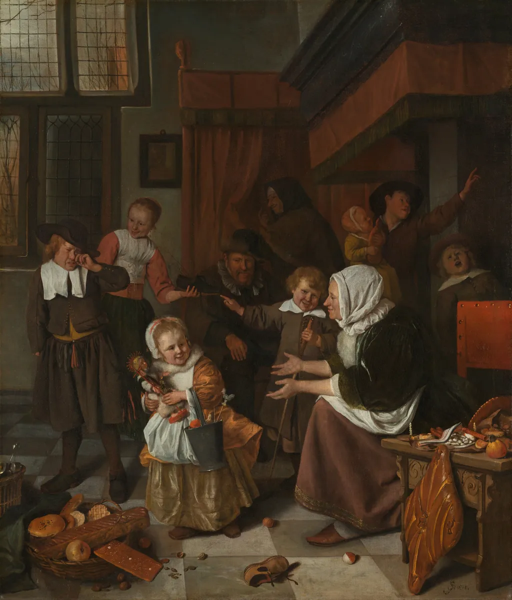 The Feast of Saint Nicholas, by Jan Steen, oil, 1665