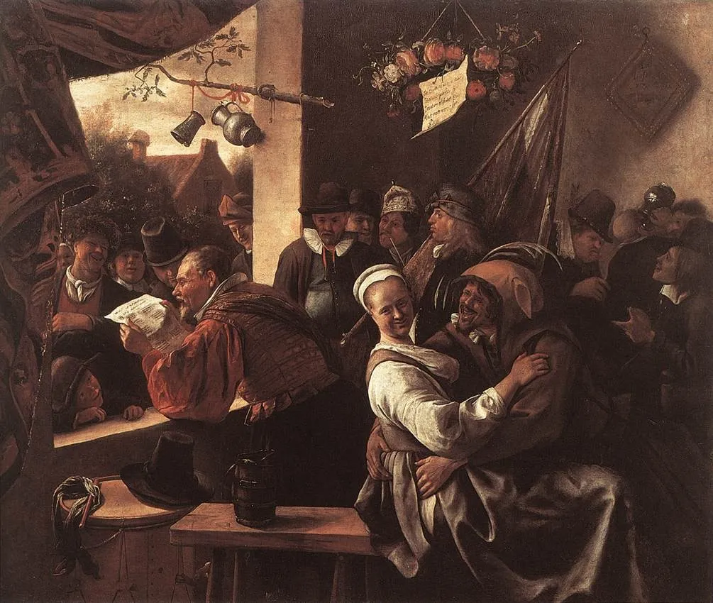 The Rhetoricians, by Jan Steen, oil, 1666
