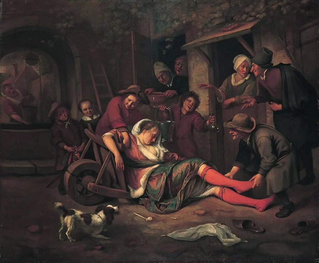 Wine is a Mocker, by Jan Steen, 1668