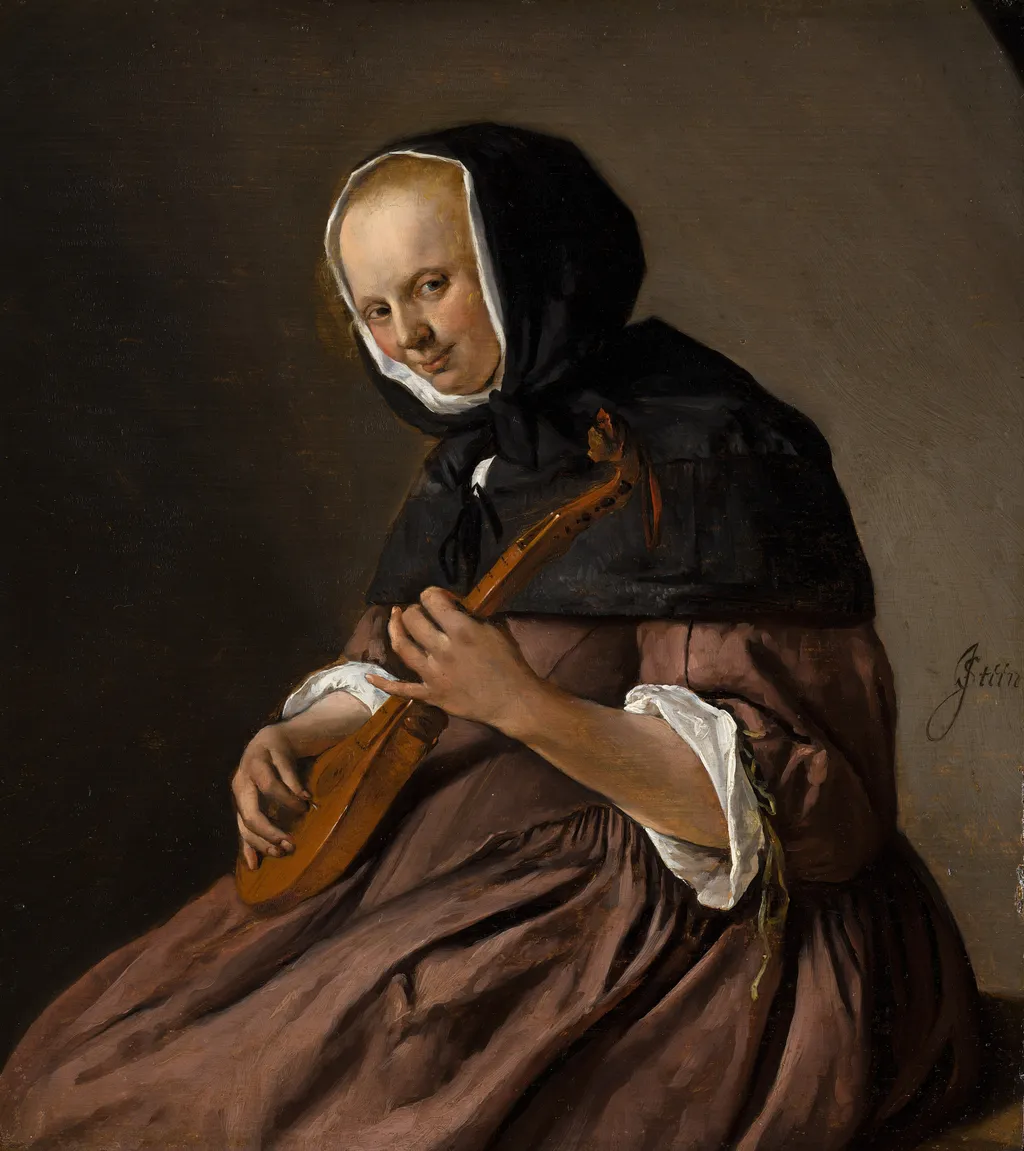 Woman Playing the Sistrum, by Jan Steen, oil, 1662