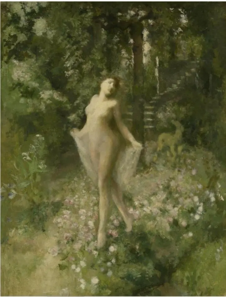 Bath of roses, by Jan Stobbaerts