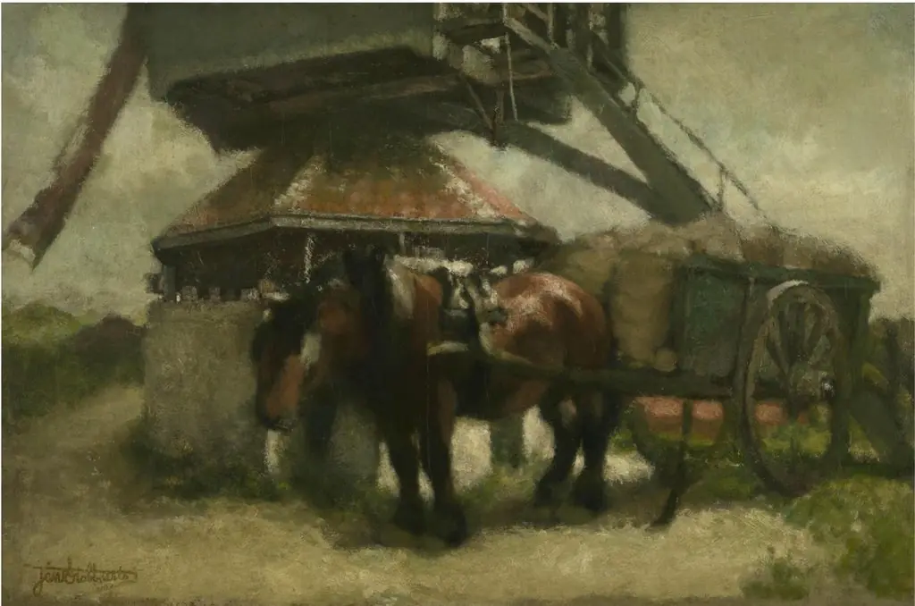 Windmill at the Kiel, by Jan Stobbaerts