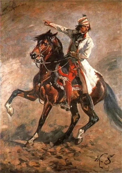 Kościuszko on horseback, by Jan Styka, oil, 1897