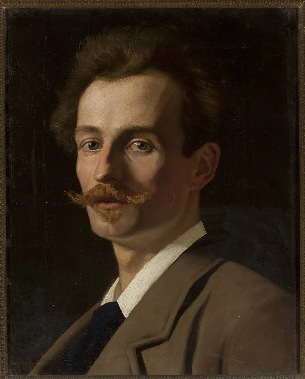 Portrait of Franciszek Krudowski, painter, by Jan Styka, oil, 1892