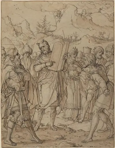 Moses Delivering God's Commandments to the Israelites, by Jan Swart van Groningen