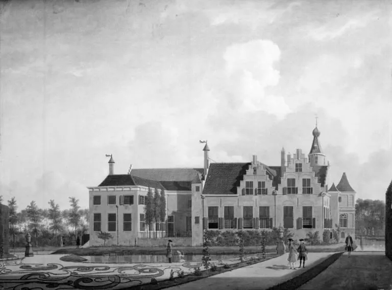 A Dutch Manor, by Jan ten Compe, unspecified, 1753