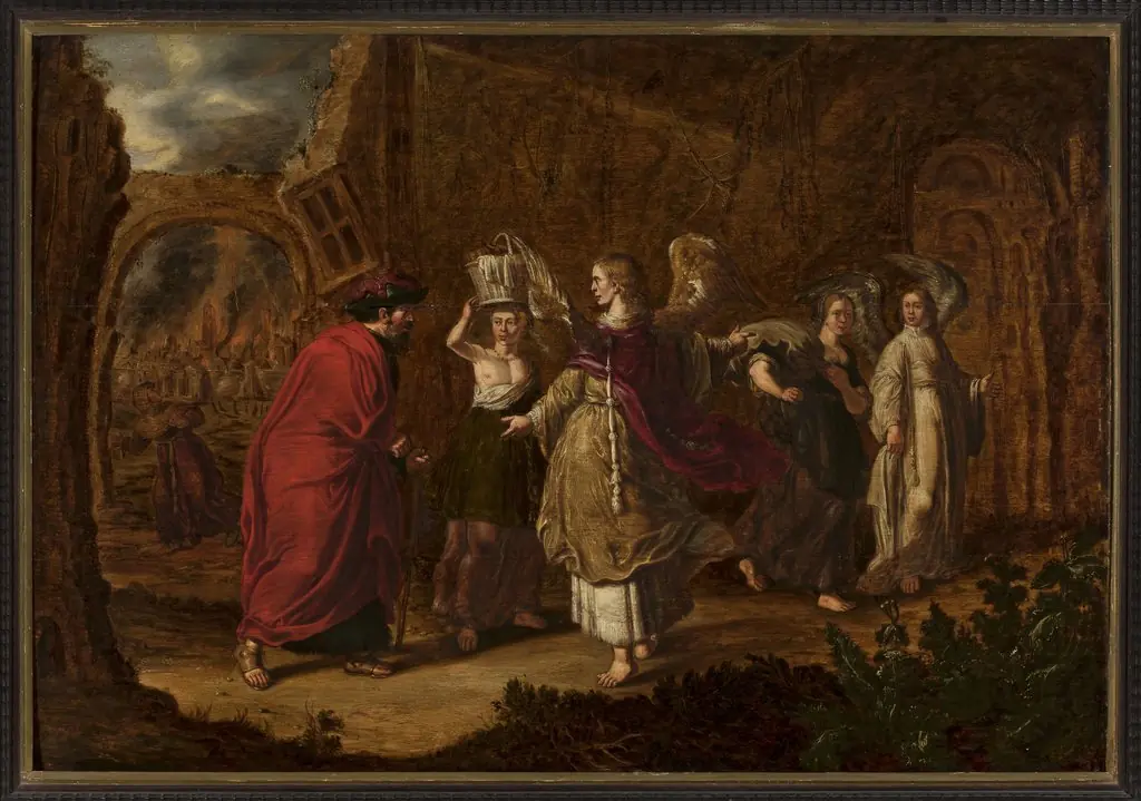 Lot Fleeing from Sodom, by Jan Tengnagel