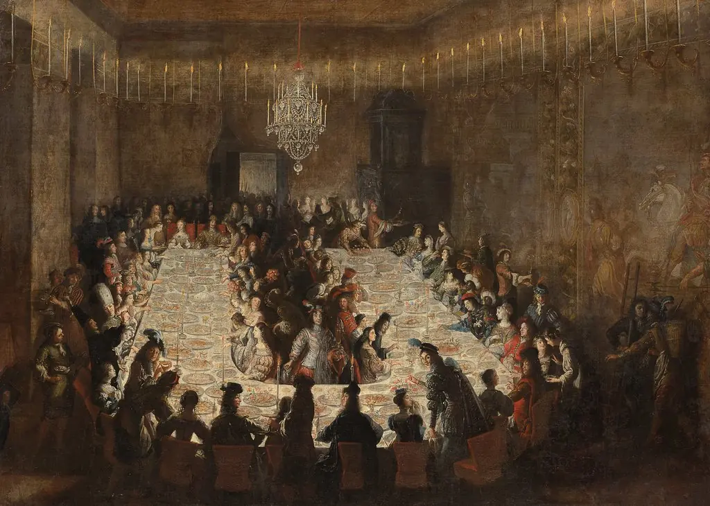 Court table at the time of Emperor Leopold I, by Jan Thomas van Ieperen