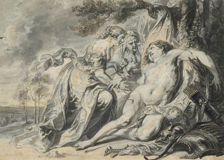 St Sebastian succoured by St Irene, by Jan Thomas van Ieperen, unspecified, 1657