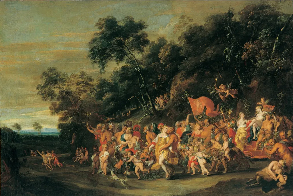 The Triumph of Baccus, by Jan Thomas van Ieperen, oil, 1650