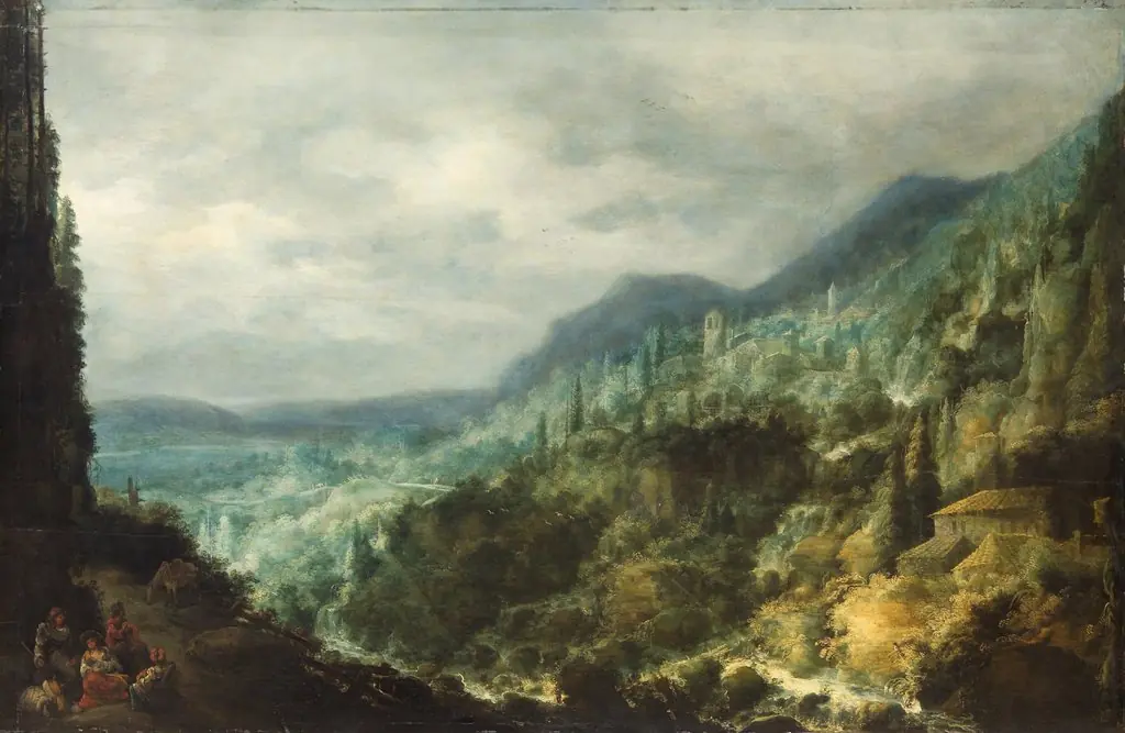 Mountainous landscape, by Jan Tilens